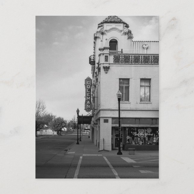 Sevärdheter längs Route 66 Coleman Theater  Vykort (Framsida)