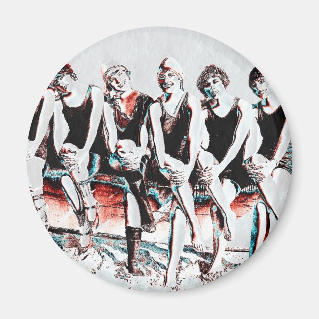 Seven Bathing Beauty Pals Magnet (Framsidan)