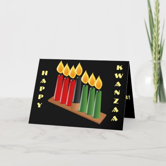 Seven Candles Kwanza Önskemål Helgkort (Framsida)