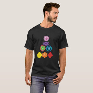 Seven Chakra Basic Mörk T-Shirt, Yoga Healers T Shirt
