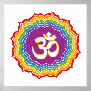 Seven Chakras Färg Poster