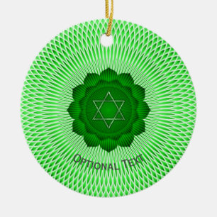 Seven Chakras Heart Chakra Yoga Design Julgransprydnad Keramik