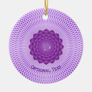 Seven Chakras Krona Chakra Yoga Design Julgransprydnad Keramik