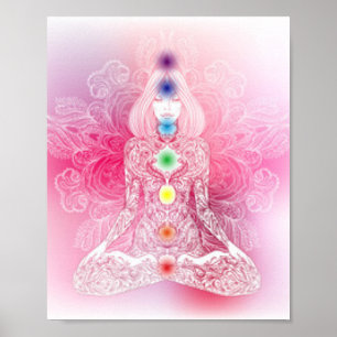 Seven Chakras Rosa Dam Poster