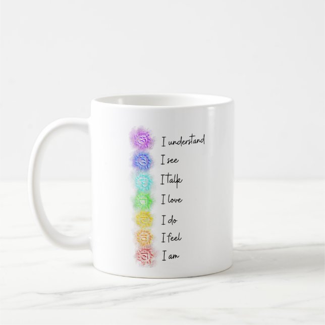 Seven Chakras Yoga Kaffemugg (Vänster)