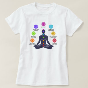 Seven Chakras Yoga Meditation T Shirt