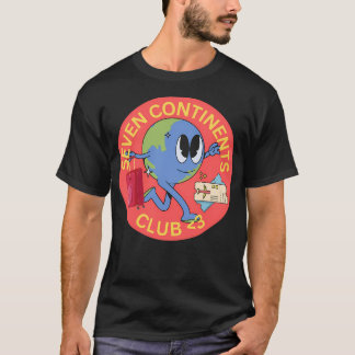 Seven Continents Club Cartoon T Shirt