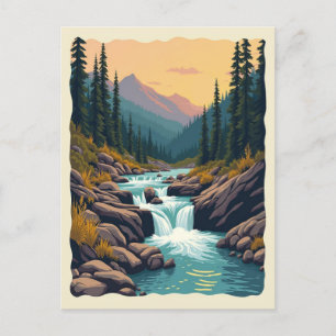 Seven Falls Colorado Retro Vykort