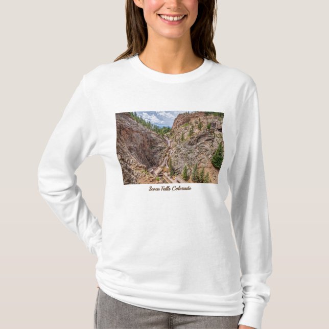 Seven Falls Colorado Women's Långärmad T-Shirt (Framsida)
