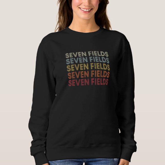 Seven Fields Pennsylvania Seven Fields PA Retro Vi T Shirt (Framsida)