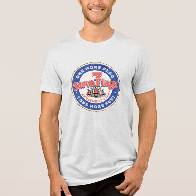 Seven Flags nöjespark T Shirt (Framsida)