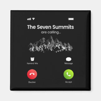 Seven Highest Summits Are Calling Funny Climbing H Magnet