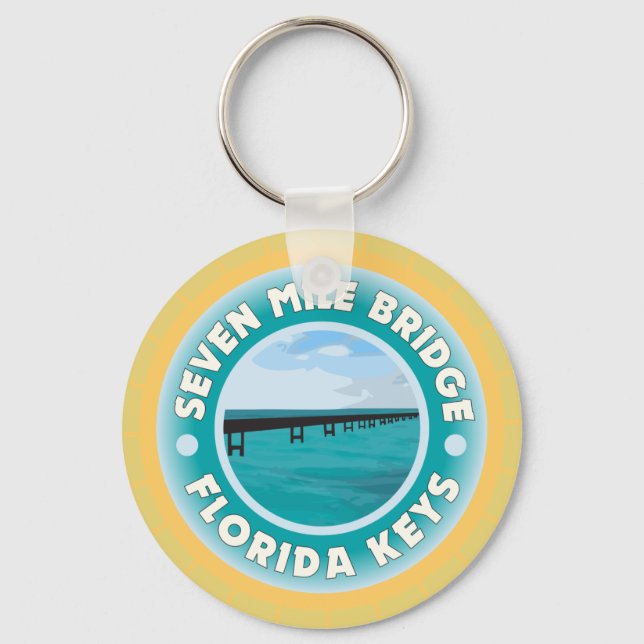 Seven Mile Bridge Florida Nycklar Nyckelring (Framsida)