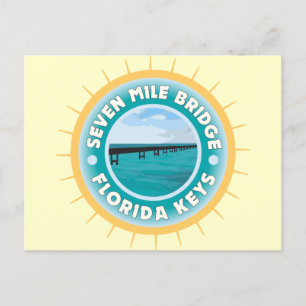 Seven Mile Bridge Florida Nycklar Vykort
