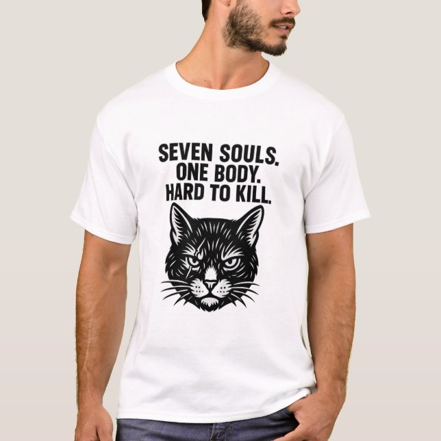 Seven Souls Cat  T Shirt (Framsida)
