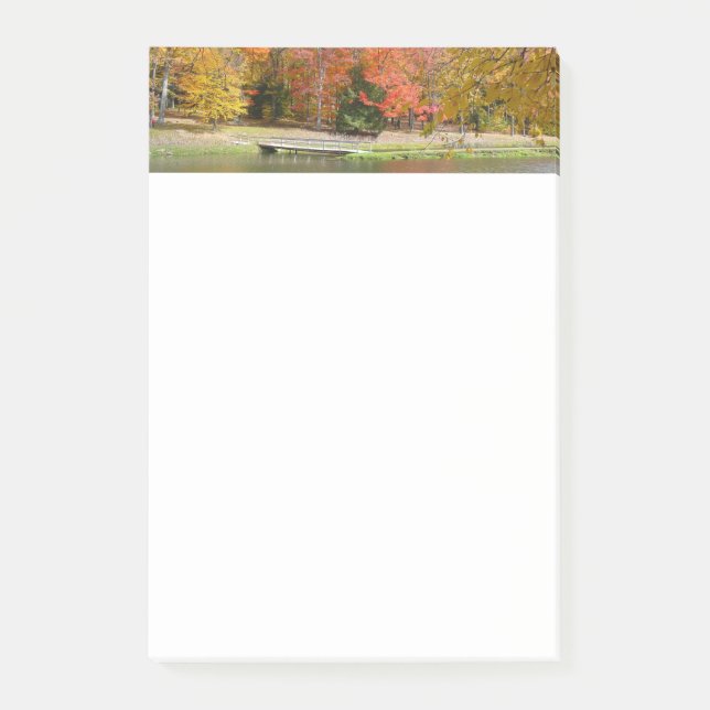 Seven Springs Fall Bridge III Höstlandskap Post-it Block (Framsida)