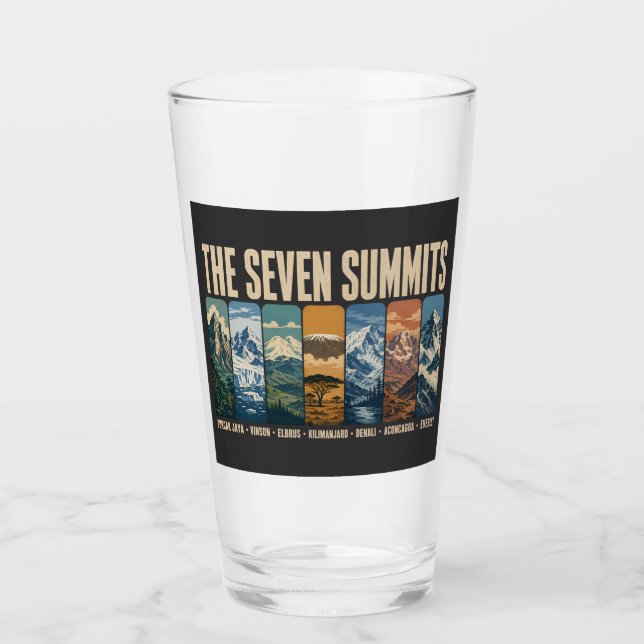 Seven Summits Mountain Landmarks Illustration Glaskopp (Framsida)