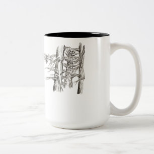 Seven vs Four Tree Art Två-Tonad Mugg