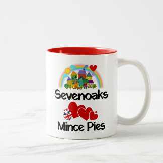 Sevenoaks, Kent UK Kärlek Mince Paj Två-Tonad Mugg