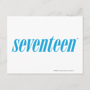Seventeen Logotyp-Aqua Vykort