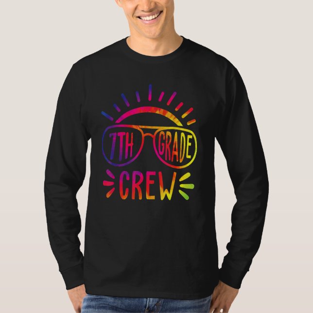 Seventh Grade Crew Tie Dye 7th Grade Back To Schoo T Shirt (Framsida)