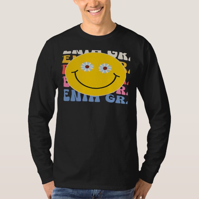 Seventh Grade Smile Groovy Back To School 7th Grad T Shirt (Framsida)