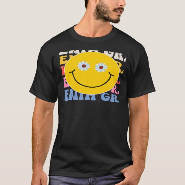 Seventh Grade Smile Groovy Back To School 7th Grad T Shirt (Framsida)