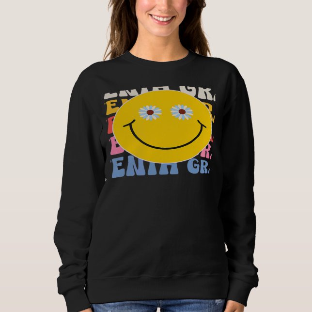 Seventh Grade Smile Groovy Back To School 7th Grad T Shirt (Framsida)