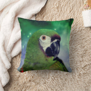 Severe Macaw Parrot stäng upp Kudde