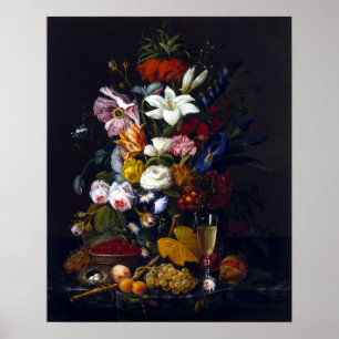 Severin Roesen Victorian Bouquet Poster