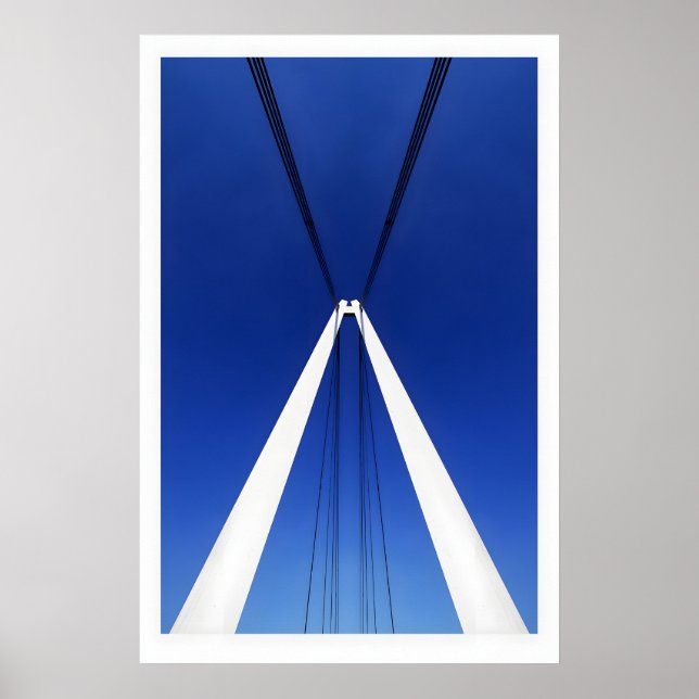 Severn Bridge Fototryck Abstrakt Minimalistisk Fin Poster (Framsidan)