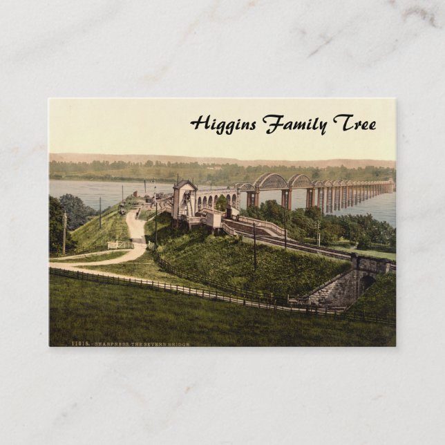 Severn överbryggar, skärpa, Gloucestershire, Visitkort (Framsida)