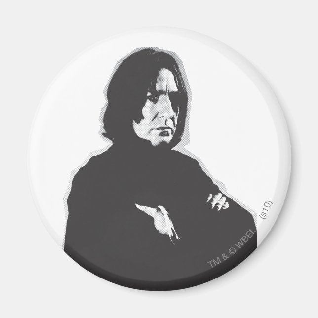 Severus Snape Armar Korsad B-W Magnet (Framsidan)