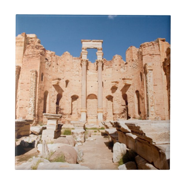 Severusbasilikan, Leptis Magna, Al Khums 2 Kakelplatta (Framsidan)