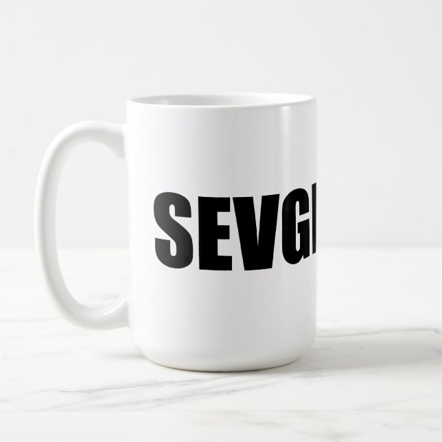 Sevgi kärlek i Azerbajdzjanska Kaffemugg (Vänster)