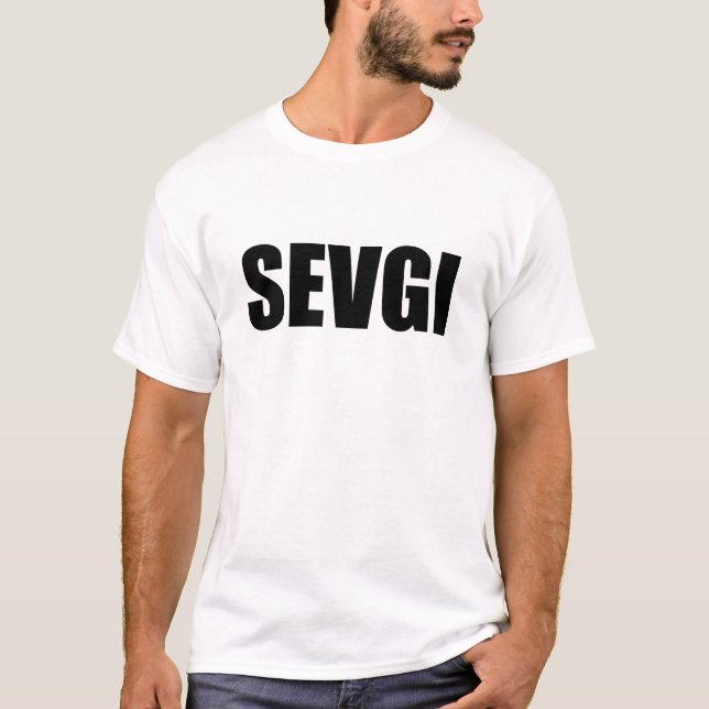 Sevgi kärlek i Azerbajdzjanska T Shirt (Framsida)