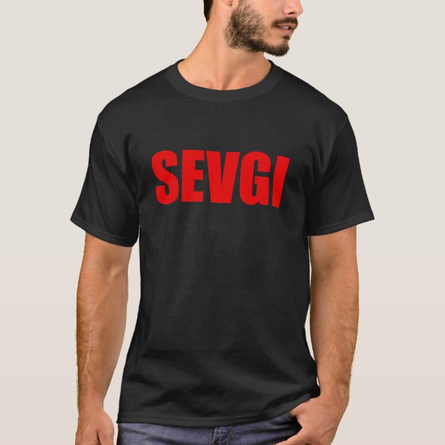 Sevgi kärlek i Azerbajdzjanska T Shirt (Framsida)