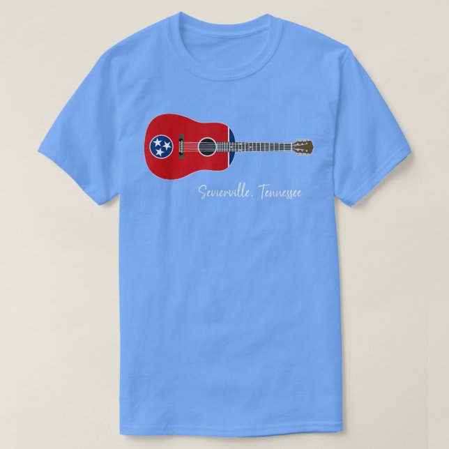 Sevierville Tennessee Guitar T Shirt (Design framsida)