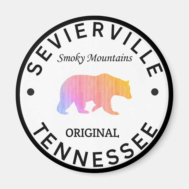 Sevierville Tennessee Underbarare rökiga bergen Magnet (Framsidan)