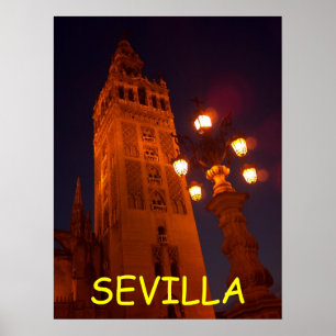 Sevilla Catedral-Spanien affisch