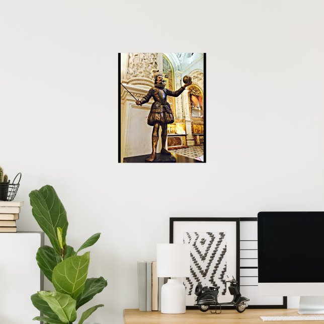 Sevilla Conquistador Statue Poster (Hemmakontoret)