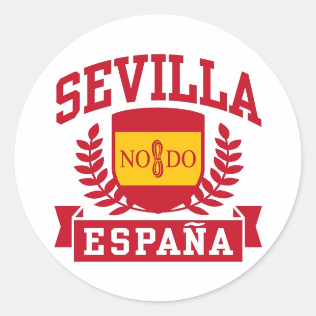 Sevilla Espana Runt Klistermärke (Framsida)