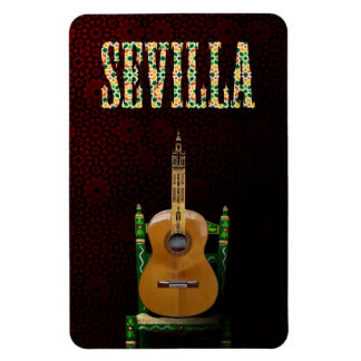SEVILLA. Guitarra flamenca con Giralda de Sevilla. Magnet