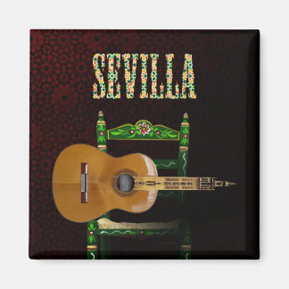 SEVILLA. Guitarra flamenca con Giralda de Sevilla. Magnet
