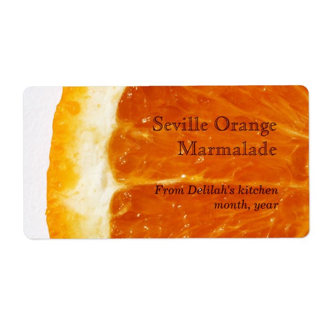 Sevilla-marmeladetikett för orange fraktsedel (Framsidan)