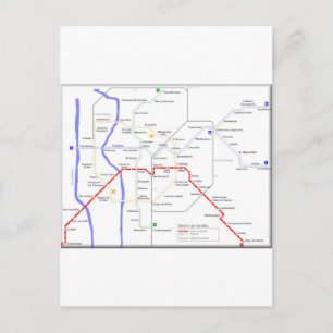 Sevilla Metro Karta Vykort
