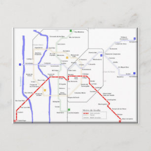 Sevilla Metro Karta Vykort