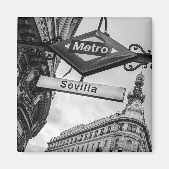 Sevilla Metro Magnet: Madrid Magnet (Framsidan)