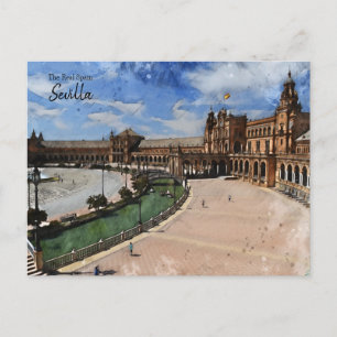 Sevilla Plaza de Espana Postcard Vykort