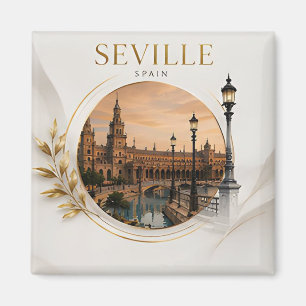 🌺 Sevilla Plaza De España Resa till Spanien 🇪🇸 Magnet